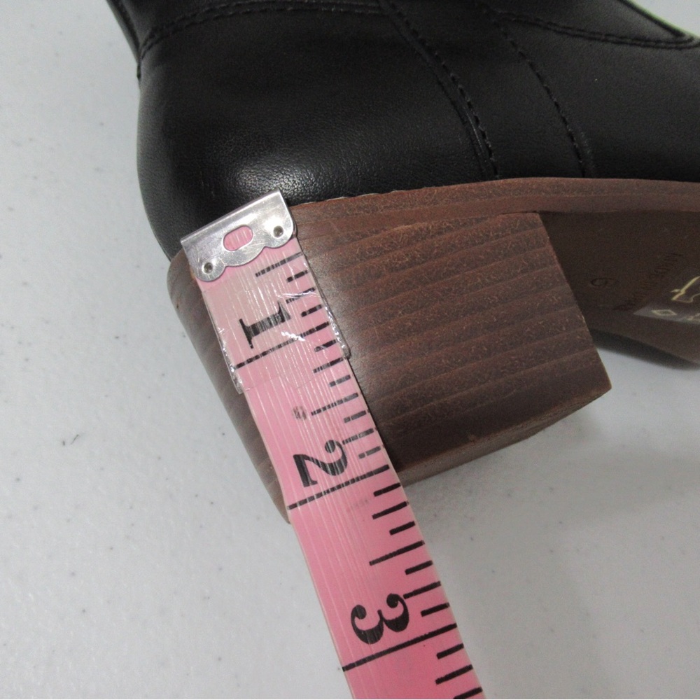 Madewell Hallie Black Leather Western Boots Size 6 - Picture 17 of 17